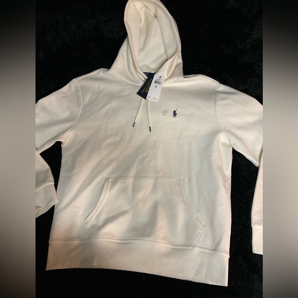 Ralph Lauren Polo Cream Mens Hoodie Size XL - Picture 6 of 9